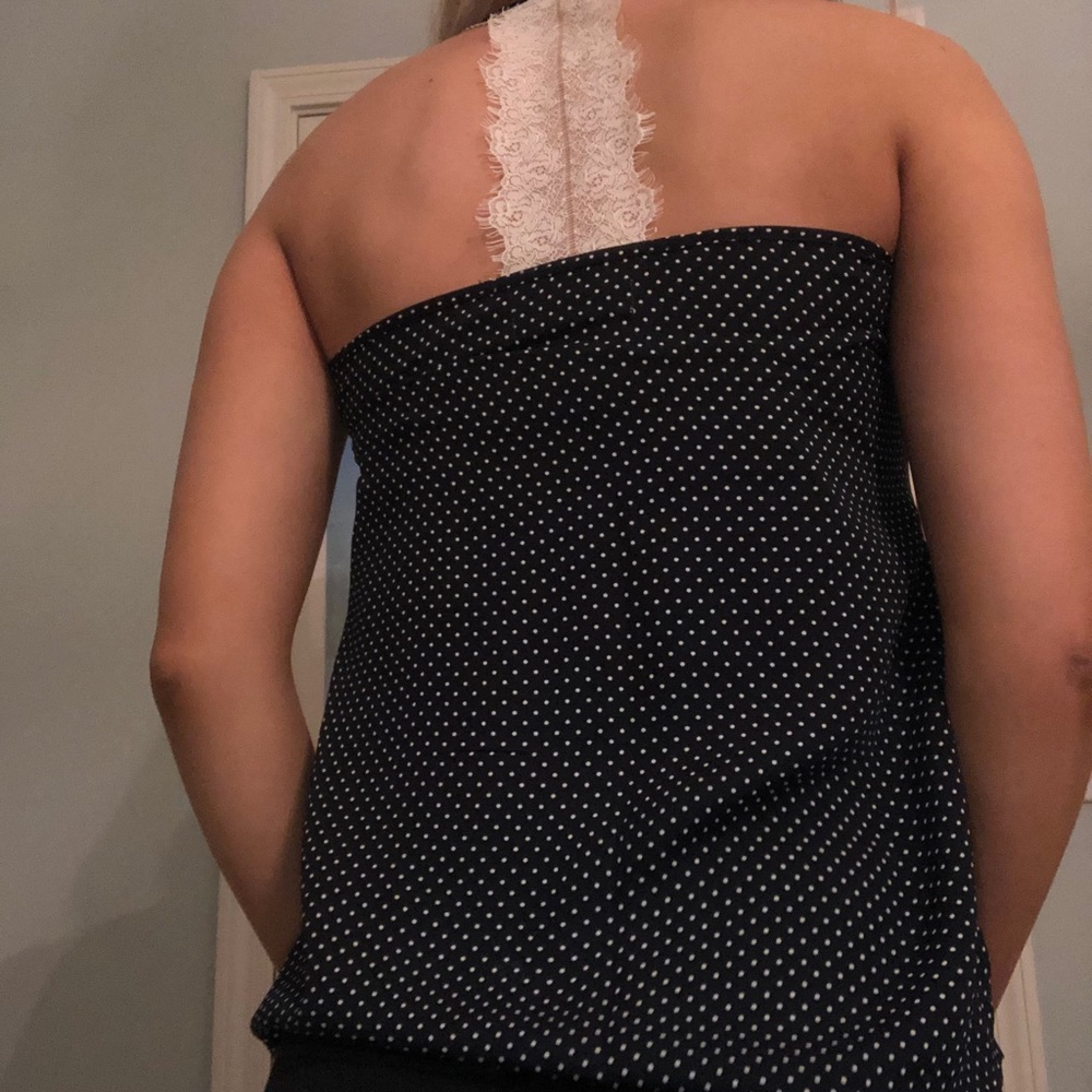 Navy/white tank